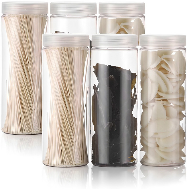 비프로젝트 냉장고 냉동고 원형 보관용기 대, 6개, 1세트