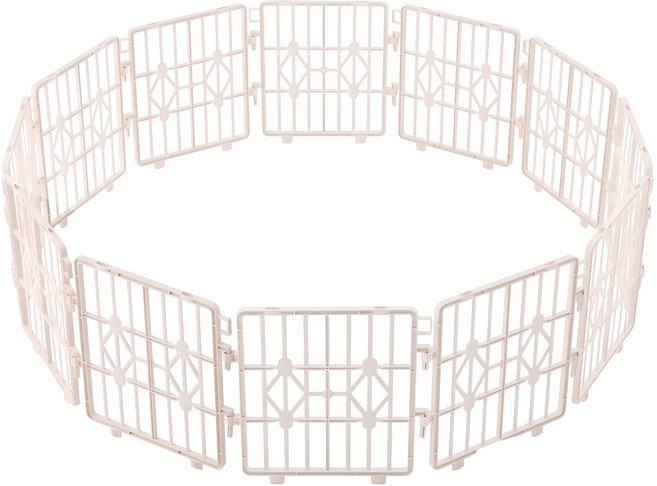 탐사 반려동물 분리형 울타리 펜스 12pcs, 아이보리, 12개