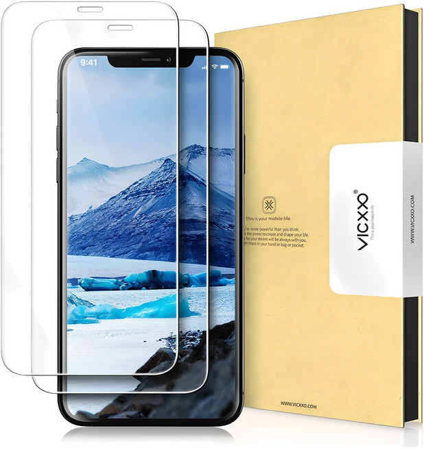 빅쏘 2.5C 아이폰 강화유리 휴대폰 액정보호필름 2매, 1세트