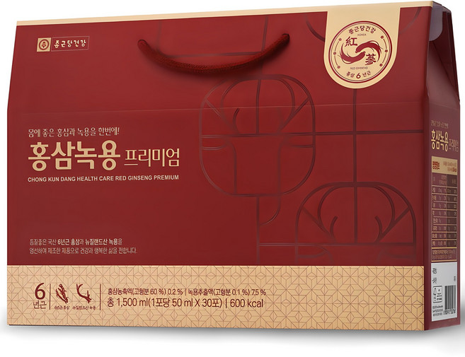 종근당건강 홍삼녹용 프리미엄, 30회분, 1.5L, 1박스