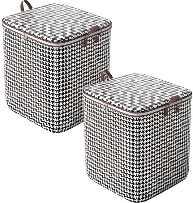 아리코 대용량 다용도 보관함 140L, 화이트 + 블랙, 2개