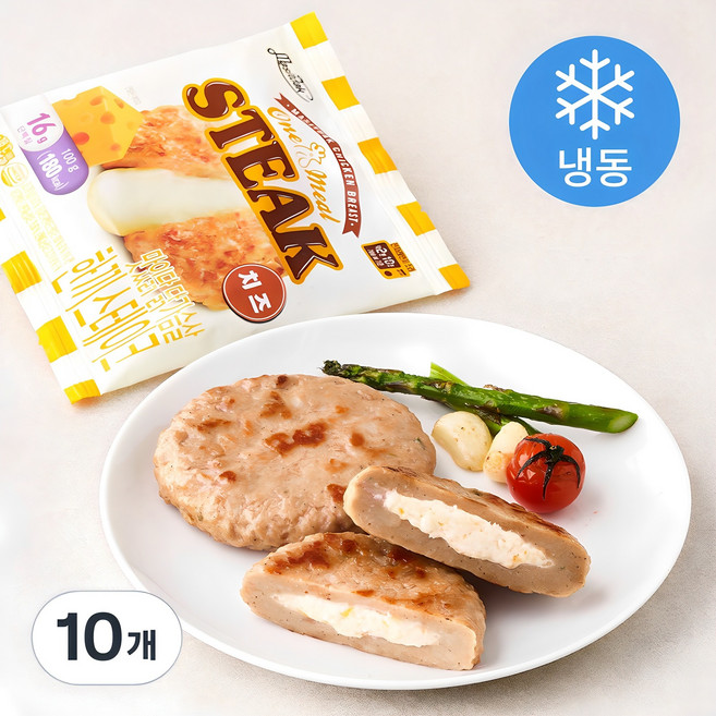 맛있닭 닭가슴살 한끼스테이크 치즈 (냉동), 100g, 1개입, 10개