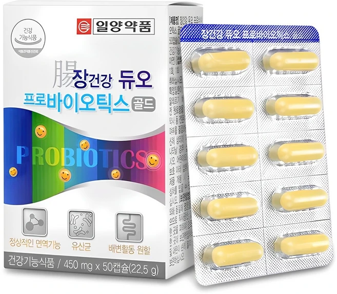 일양약품 장건강 듀오 프로바이오틱스 골드, 50정, 1개 - 쿠팡