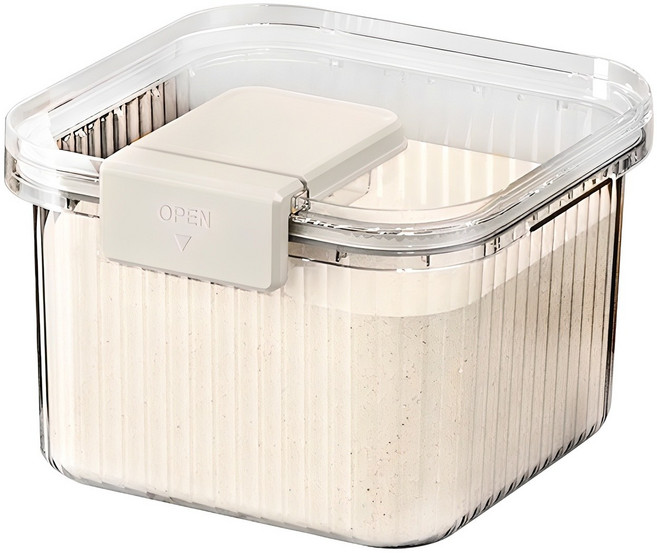 달팽이리빙 퀴진드마망 밀폐 쌀통 5kg, 투명, 1개