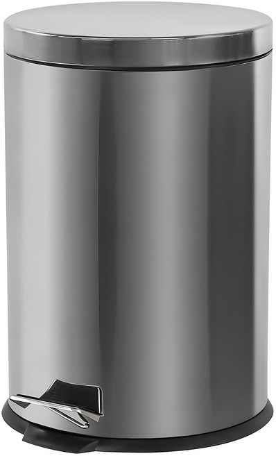 코멧 홈 스테인레스 페달 휴지통 대형 20L, 1개, 그레이