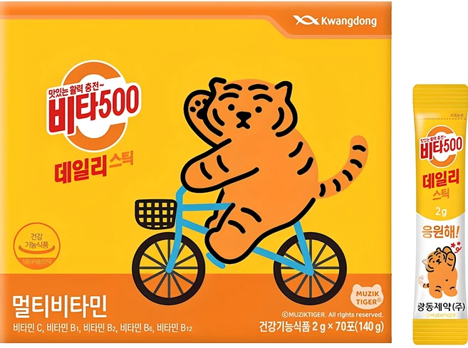 비타500 데일리 스틱 멀티비타민, 140g, 1개 - 쿠팡