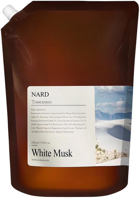 나드 리페어링 퍼퓸드 헤어트리트먼트 화이트머스크향 리필, 2.1L, 1개