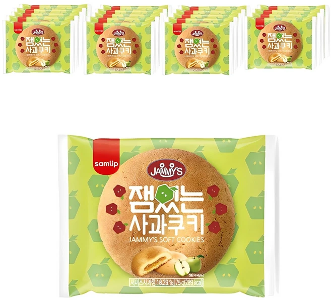 재미스 잼있는 사과쿠키, 75g, 20개 - 쿠팡