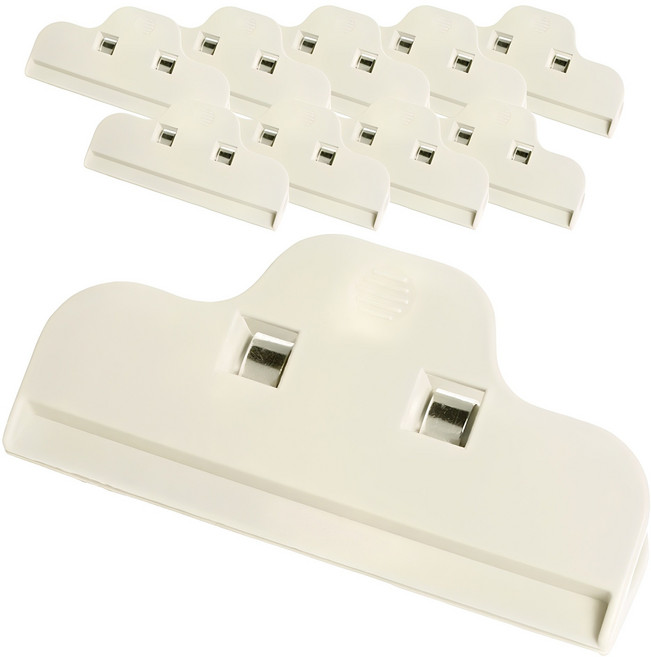 에스앤큐 봉지집게, 베이지, 10개