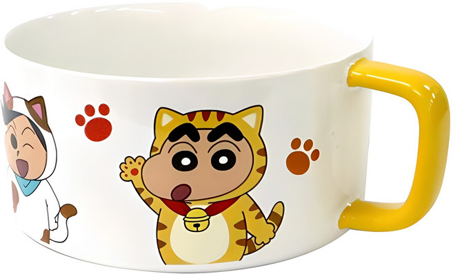 유유 짱구는 못말려 세라믹 면기, 냥냥, 1개