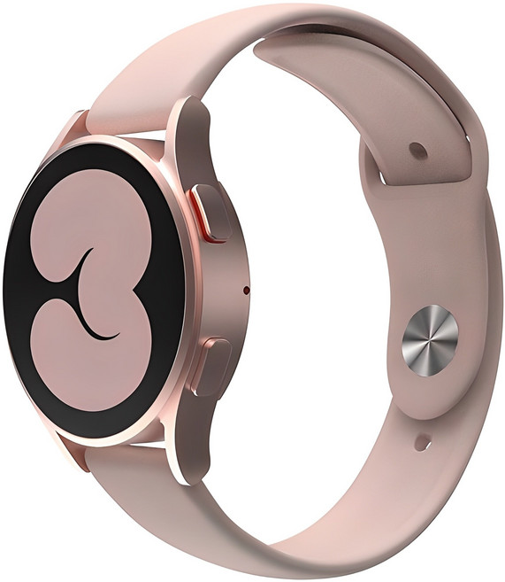 신지모루 갤럭시워치 호환 실리콘 밴드 스트랩, 핑크샌드