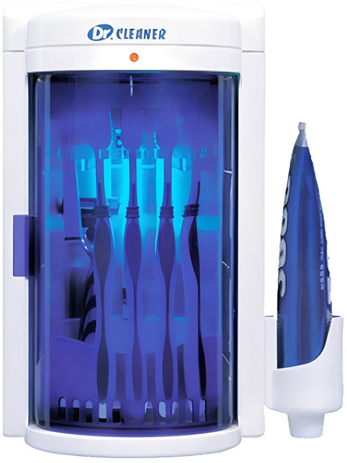 닥터크리너 자외선 칫솔 살균기, SK-400, 화이트본체 + 청색도어