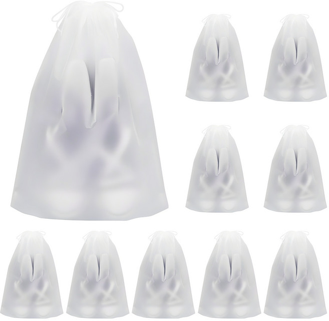 코멧 반투명 방수재질 여행용 신발파우치 10개 대형