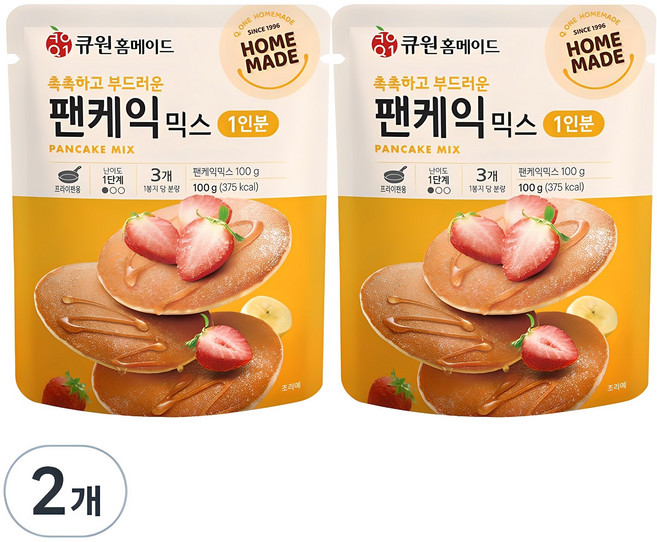 큐원 홈메이드 팬케익 믹스, 100g, 2개