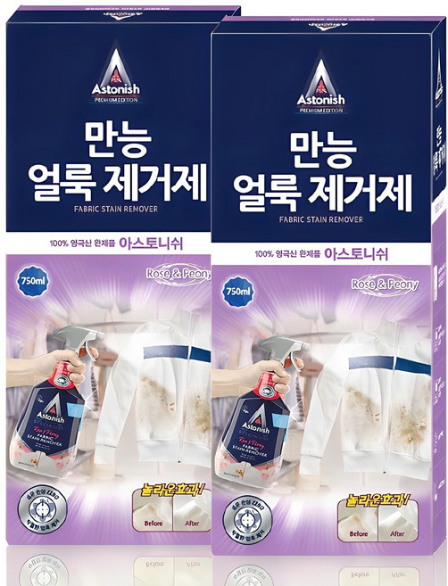 아스토니쉬 만능 얼룩 제거제, 750ml, 2개