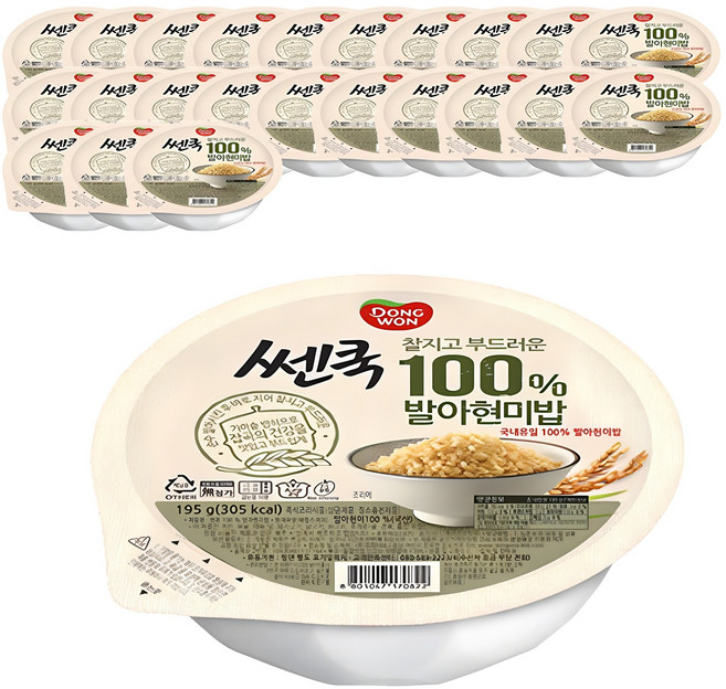 Dongwon 東遠 即食糙米飯, 195g, 24入