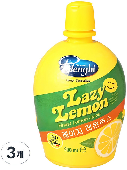 레이지레몬 주스, 200ml, 3개