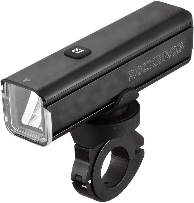 락브로스 자전거라이트 전조등 C타입 충전식 RHL1500, 블랙, 1개