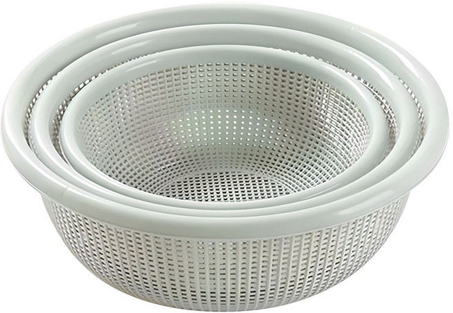 앤티스 라운드 배수바구니 3p 세트, 그린, 1세트