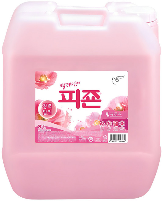 피죤 레귤러 섬유유연제 핑크로즈 본품, 20L, 1개