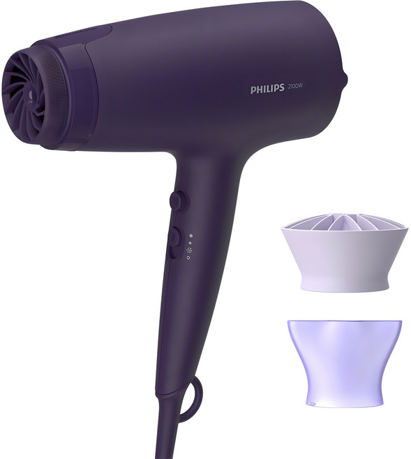 필립스 듀얼 에어케어 헤어드라이기 2100W, BHD340/19, 퍼플