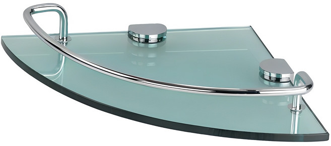 고급 강화유리 욕실 코너선반, 혼합색상, 1개