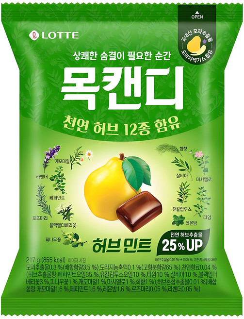 목캔디 허브 민트, 217g, 1개