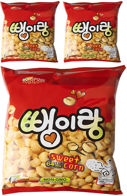 우리식품 뻥이랑, 3개, 250g