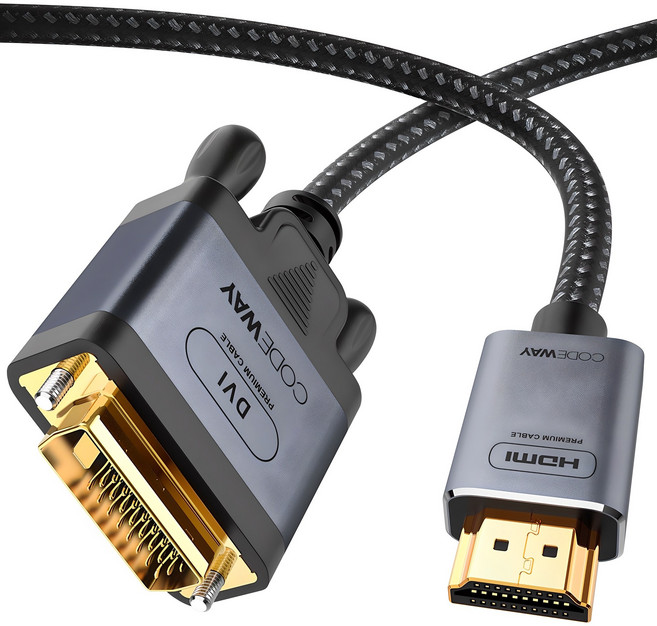코드웨이 HDMI to DVI 모니터 케이블 4K 60Hz, 2m, 1개