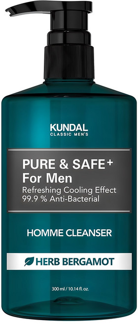쿤달 퓨어 앤 세이프 쿨링 남성청결제, 300ml, 1개