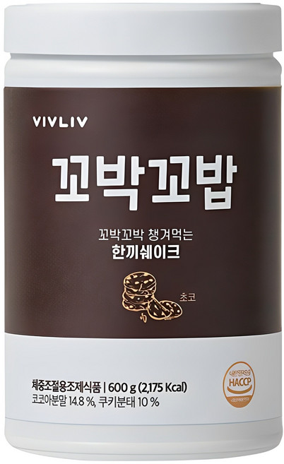 비브리브 꼬밥꼬밥 초코 다이어트쉐이크, 600g, 1개