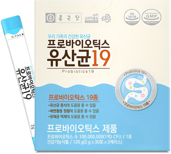 종근당 프로바이오틱스 유산균19, 120g, 1개