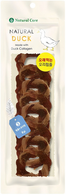 네츄럴코어 강아지 덕 육포, 오리, 1개, 80g