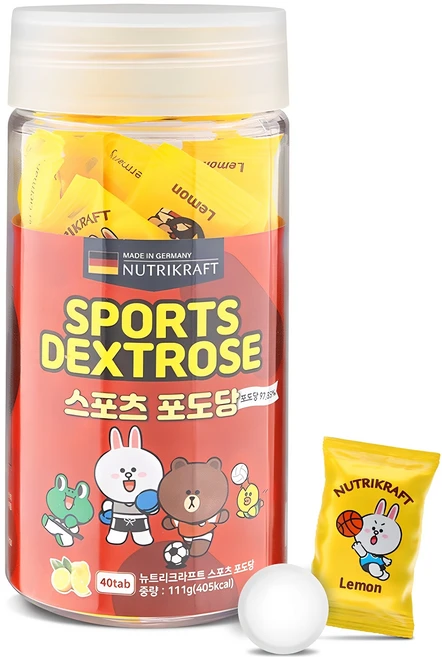 뉴트리크라프트 스포츠 포도당 캔디, 111g, 1개 - 쿠팡