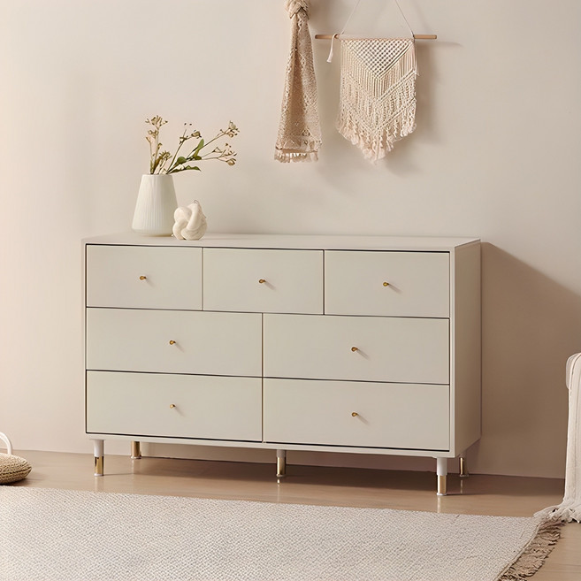 파로마 리디아 와이드 서랍장, 화이트, 7단