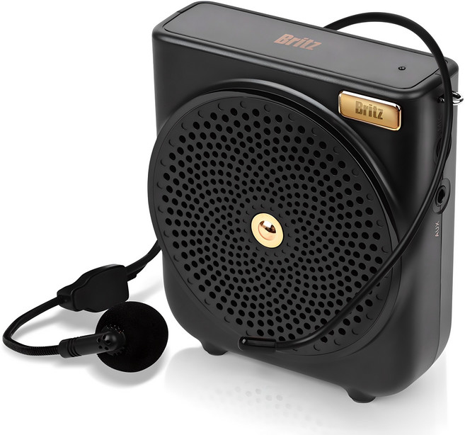 브리츠 휴대용 확성기 메가폰 강의용 마이크, BR-MF60, 블랙, 1개