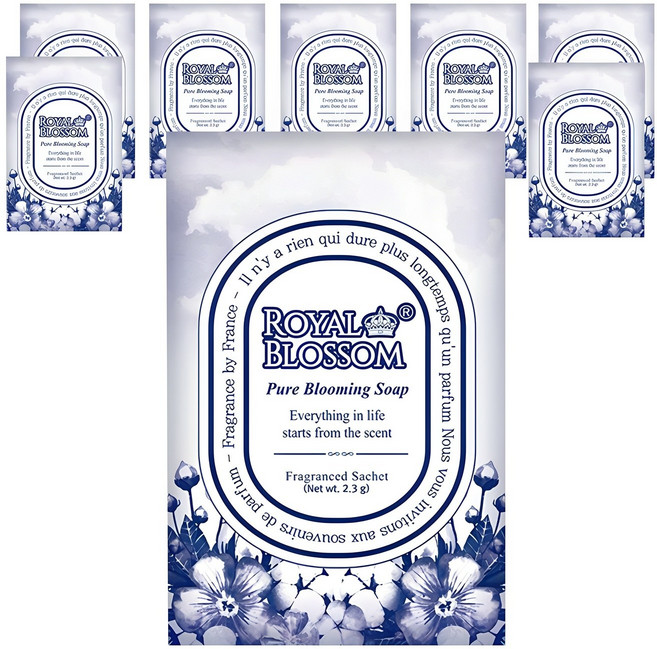 로얄블러썸 퍼품드 샤쉐 본품, 2.3g, 8개, 퓨어블루밍