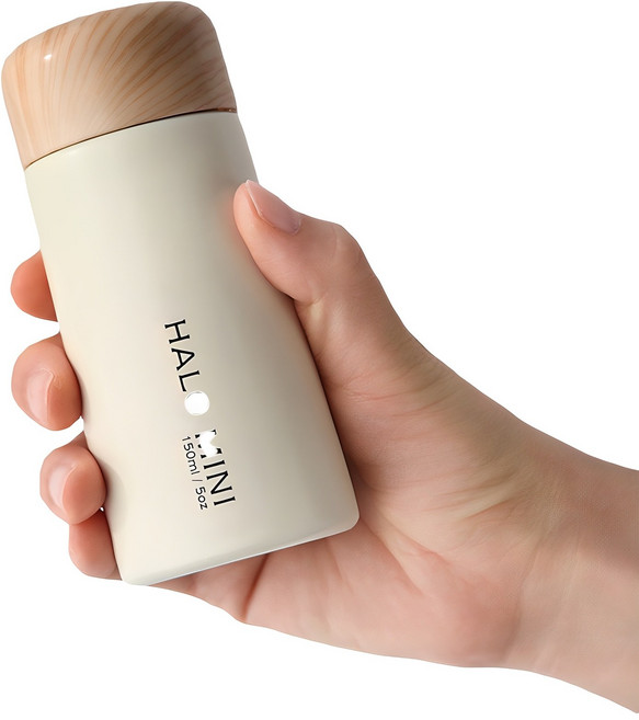 르리에 할로 미니 보온보냉병, 화이트, 150ml, 1개