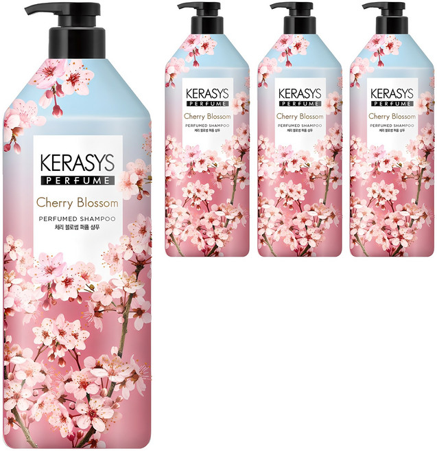 케라시스 퍼퓸 샴푸 체리 블라썸, 1L, 4개