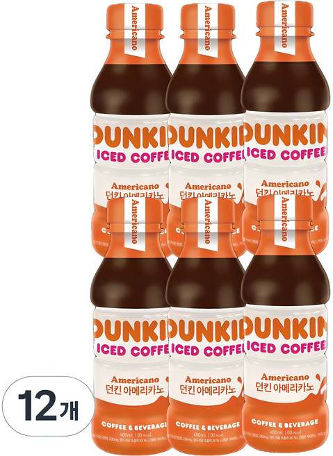 던킨도너츠 커피 아메리카노, 400ml, 12개