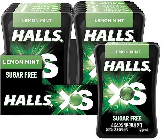 호올스 XS 레몬민트향 캔디, 15g, 12개 - 쿠팡