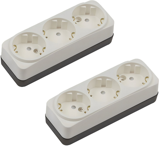 써보니 두남 노출형 콘센트 3구, 2개