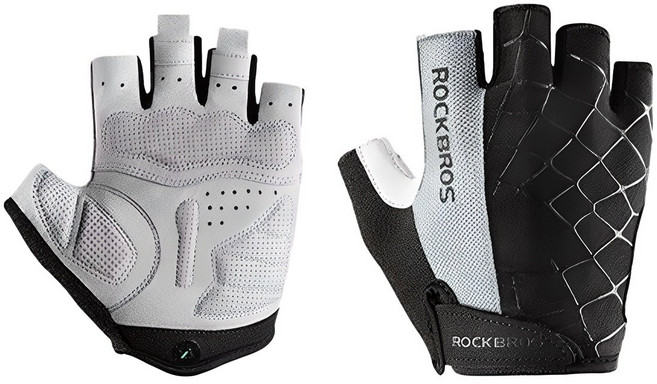 락브로스 스파이더 자전거 반장갑 S109, 그레이, 1개