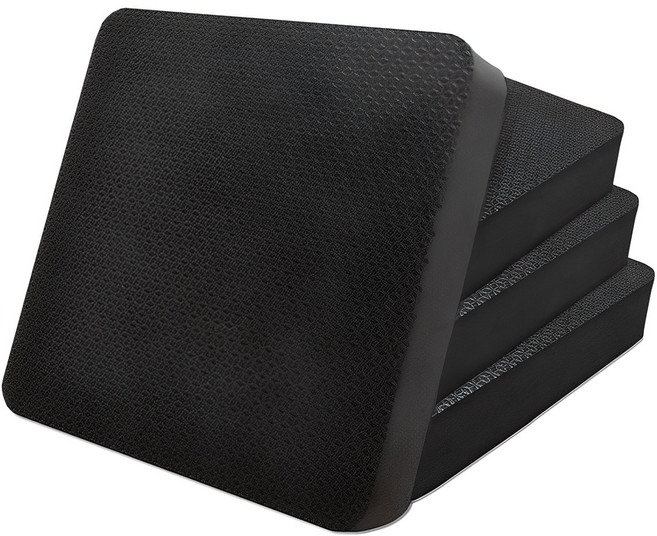 유일테크 사각 조각매트, 검정, 4개