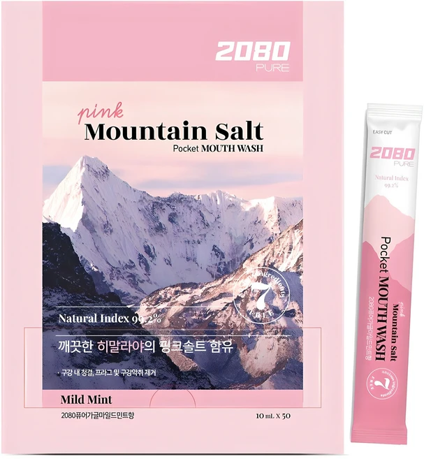 2080 퓨어가글마일드민트향 구강청결제 10ml, 500ml, 1개 - 쿠팡