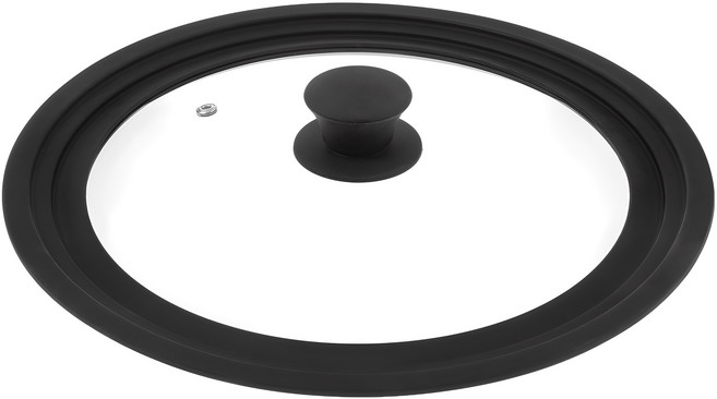 코멧 다용도 실리콘 강화유리 뚜껑 블랙, 26/28/30cm, 1개