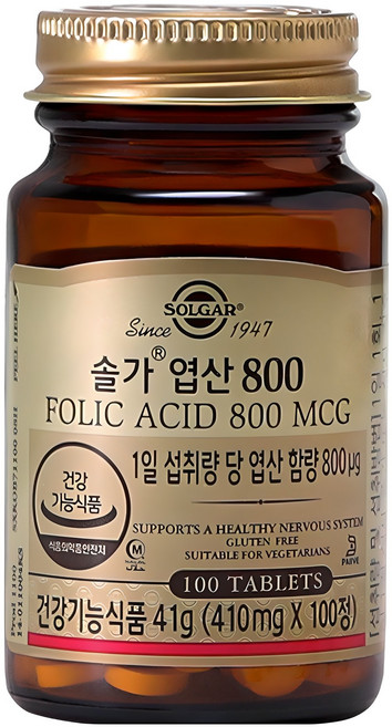솔가 엽산 800, 100정, 1개