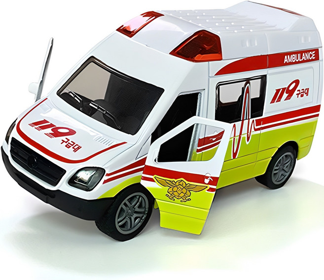 유원 다이캐스팅 긴급출동 구급차, 화이트 + 레드, 1개