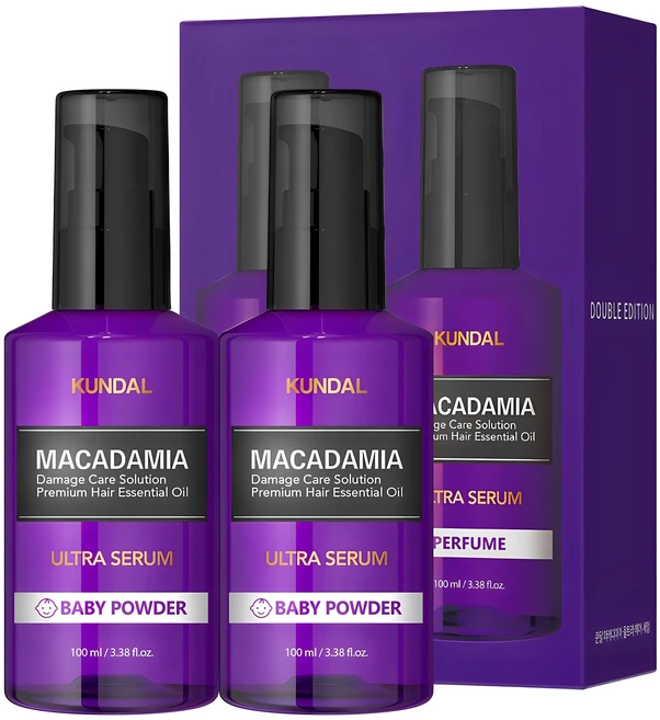 쿤달 울트라 세럼 헤어 에센스 베이비파우더향, 100ml, 2개 - 쿠팡