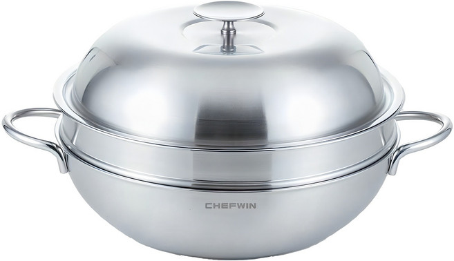 쉐프윈 인덕션 316 스텐인레스 통5중 파티웍, 32cm, 1세트